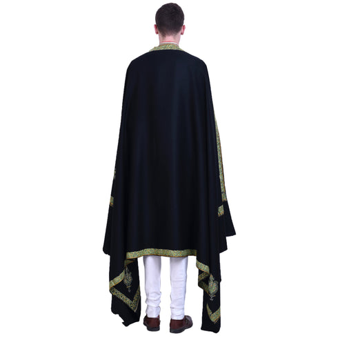 Men's Hand Embroidered Pure Wool Shawl