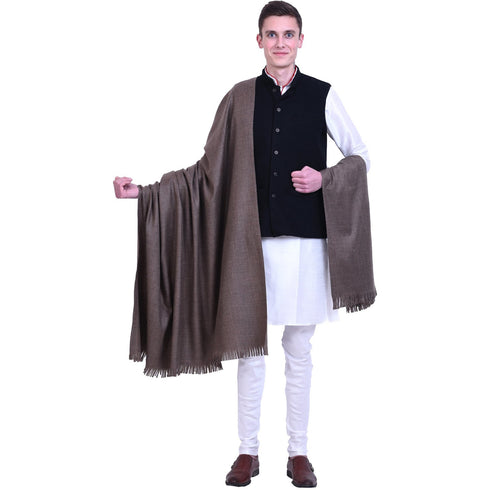 Men's Solid Pure Wool Shawl