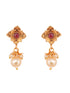 GoldPlated Red & Green AD Studded Jewellery Set