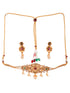 GoldPlated Red & Green AD Studded Jewellery Set