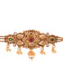 GoldPlated Red & Green AD Studded Jewellery Set