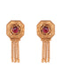 Women GoldPlated Red KempStudded Temple Jewellery Set