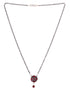 Red Silver Plated AD Studded Minimal Mangalsutra