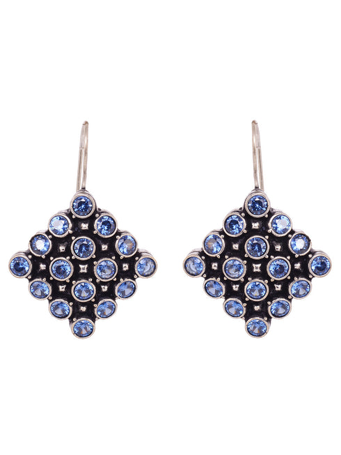 Blue Contemporary Drop Earrings