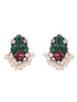Green Contemporary Jhumkas Earrings