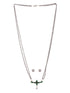 SilverPlated Green StonesStudded Mangalsutra