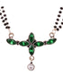 SilverPlated Green StonesStudded Mangalsutra