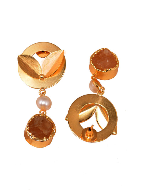 GoldToned Contemporary Drop Earrings
