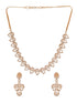 Gold Toned AD Designer Minimal Necklace Jewellery Set