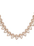 Gold Toned AD Designer Minimal Necklace Jewellery Set