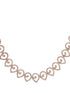 Rose Gold Plated AD Studded Minimal Necklace jewellery Set