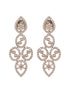 Silver white Rhodium AD Studded Statement Minimal Necklace Jewellery Set