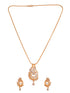 Gold Toned AD Studded Designer Locket Jewellery Set