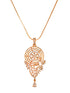Gold Toned AD Filgree Locket Jewellery Set