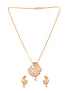 Gold Plated AD Studded Designer Locket Jewellery Set