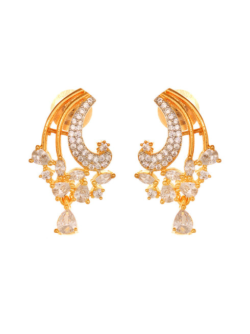 Gold Plated AD Studded Designer Locket Jewellery Set