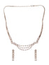 Silver Toned AD Studded layered Necklace jewellery Set
