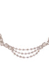 Silver Toned AD Studded layered Necklace jewellery Set