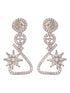 Silver Plated AD Studded Statement Necklace Jewellery Set