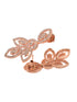 Rose Gold Plated AD Studded Geometric Minimal Necklace Jewellery Set