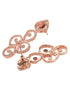 Rose Gold Plated AD Studded Minimal Necklace jewellery Set