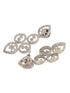 Silver white Rhodium AD Studded Statement Minimal Necklace Jewellery Set