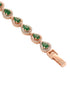 Rose Gold Plated Blue AD Studded Wraparound Tennis Bracelet
