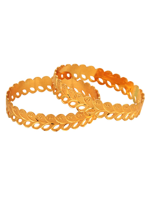 Set of 2 Gold Plated Filgree Handcrafted Bangles