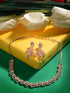 Rose Gold Plated AD Studded Geometric Minimal Necklace Jewellery Set