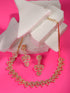 Gold Toned AD Designer Minimal Necklace Jewellery Set