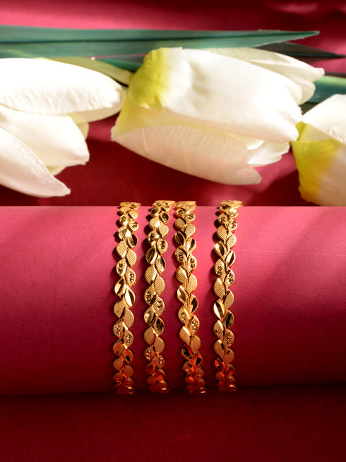 Set of 2 Gold Plated Filgree Handcrafted Bangles