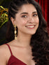 GoldenToned & Brown Contemporary Hoop Earrings