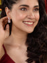 Rose Gold Plated AD Embellished Minimal Drop Earrings