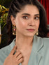 Pink Gold Plated Contemporary Drop Earrings