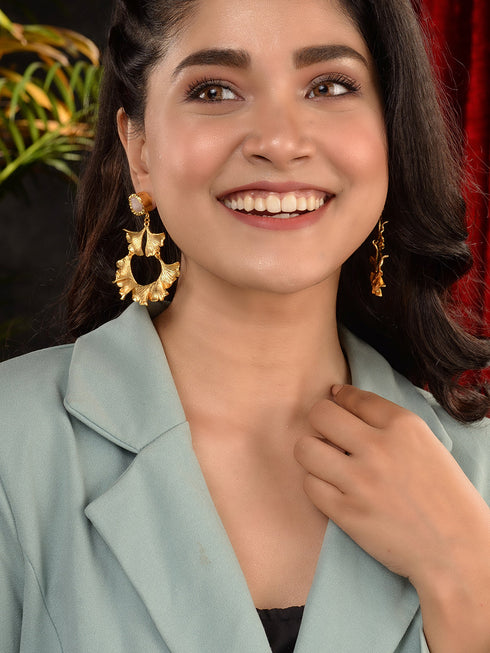 GoldToned Contemporary Drop Earrings