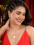 Gold Toned AD Round Ginni Statement Locket Jewellery Set