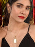 Gold Toned AD Rectangular Ginni Locket Jewellery Set