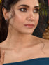Silver Oxidised Black stone studded Minimal studd Earring