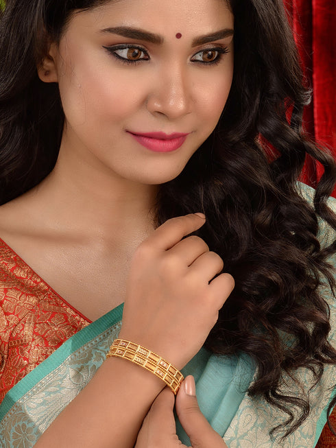 Set of 2 Gold Plated Filgree Handcrafted Bangles