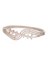 Silver Toned AD studded Modern Quirky Handcrafted Bracelet