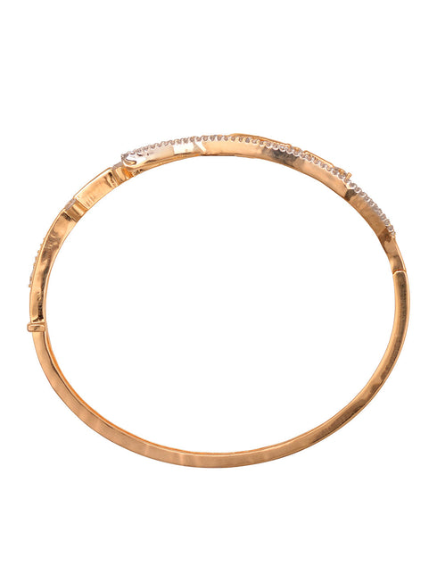 Gold Plated AD studded Statement Bracelet
