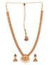 Gold Plated Floral Antique Temple Necklace Jewellery Set