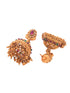 Gold Plated Red Kempo Goddess Lakshmi Deseigner Temple Jewellery Set