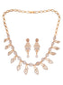 Gold Played AD Studded Statement Floral Jewellery Set