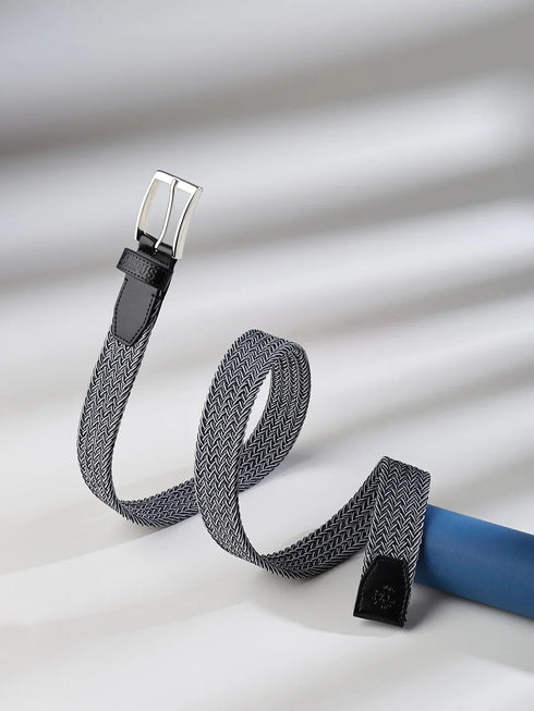 Dual Tone Braided Blue Unisex Belt