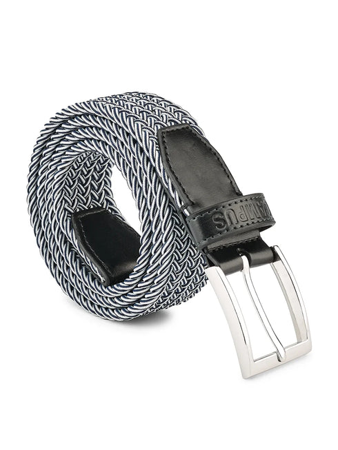 Dual Tone Braided Blue Unisex Belt