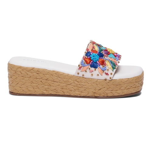 Daisyy Embroidered Wedges