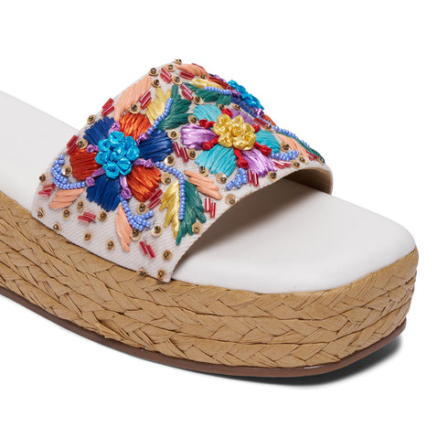 Daisyy Embroidered Wedges