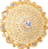 Gold plated Cream AD studded handcrafted adjustable Ring for Women & Girls