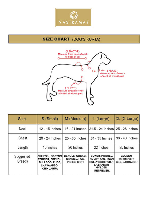 Dogs' Black Chikankari Pure Cotton Ethnic Kurta